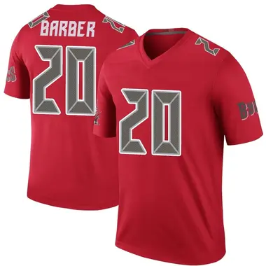 Ronde Barber Autographed/Signed Pro Style Red XL Jersey BAS 40263